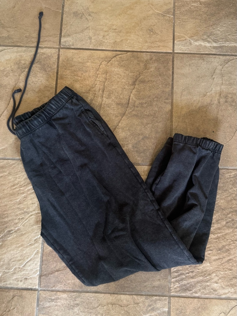Charcoal grey Elastic-Waist Jogger Pants